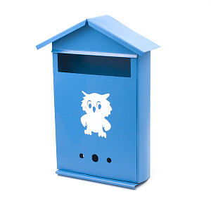Ящик почтовый "Домик" с замком К (синий)