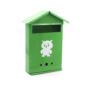 Ящик почтовый "Домик" с замком К (зелёный) #233913