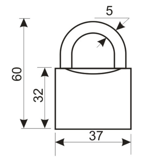 Аллюр Замок навесной HG-340C (ВС1Ч-340) полимер 5 ключей #172248