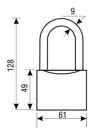 Аллюр Замок навесной HG-360C-L (ВС1Ч-360Д) полимер 5 ключей #172254