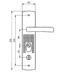 Стандарт Ручка PH-CT222-1-L (универсальная) с подсветкой для кит. мет. дверей (левая) #173777