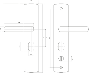 Стандарт Ручка PH-CT217-L для китайских метал. дверей (левая) #228427