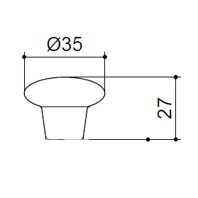 Ручка кнопка мебельная KL-3312 d35 WH (светлое дерево) #225580