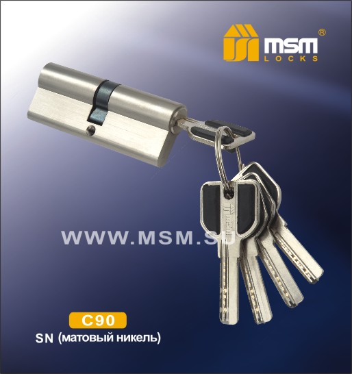 MSM Цилиндр перф. ключ-ключ , C 90 mm SN #222525
