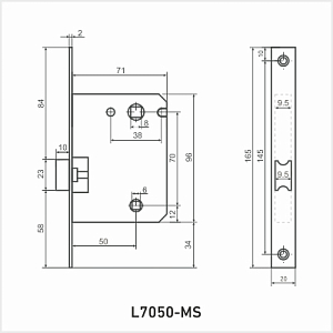 Аллюр  Защёлка АРТ L7050-MS MBN (графит) магнитная #235169