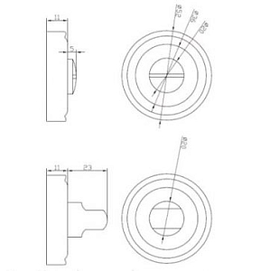 Завёртка для стальных дверей ML PC 50 мм (хром) #233063