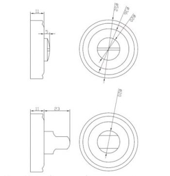 Завёртка для стальных дверей ML PC 50 мм (хром) #233063