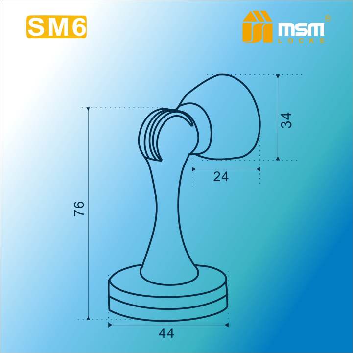 Упор дверной магнитный МСМ SM5 PB #233069