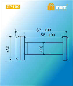 Дверной глазок MSM ZP-100 CP (хром) #233162